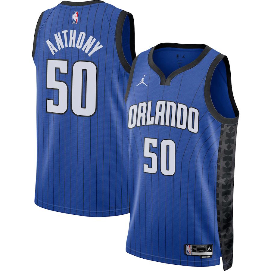 Men Orlando Magic 50 Cole Anthony Jordan Brand Blue 2022-23 Statement Edition Swingman NBA Jersey